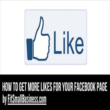 How to Get More Likes for Your Facebook Page