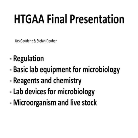 Htgaa final presentation Gaudenz