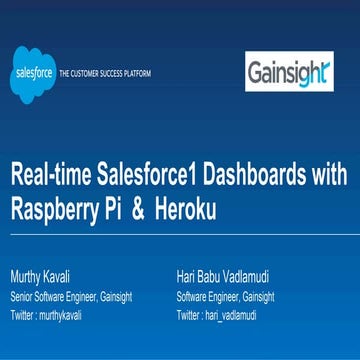 Real-time Salesforce1 Dashboards with Raspberry-pi & Heroku