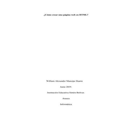 como crear una página web en html.