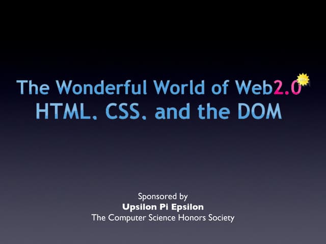 HTML & CSS Workshop Notes