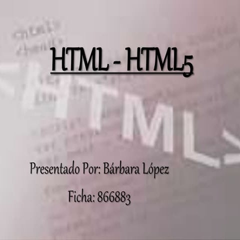 Html y html5 | PPTX