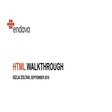 HTML Walkthrough Internship Course
