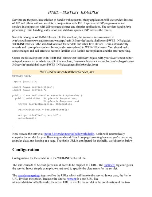 Html   servlet example