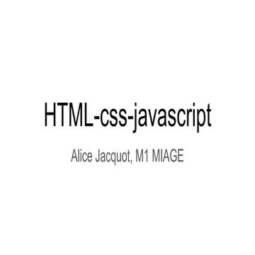 cours de HTML et Javascript : Programmation Web | PDF