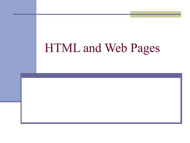 introduction to html and css   html1.ppt