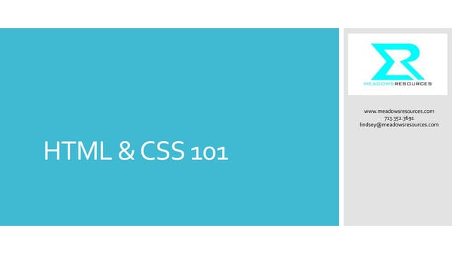 HTML and CSS Basics