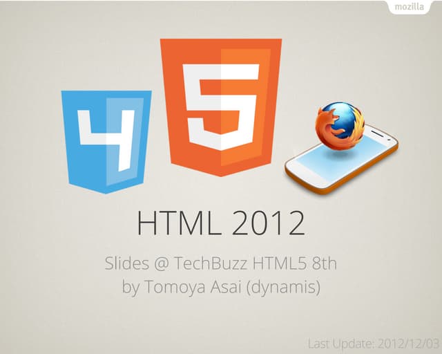 HTML 2012