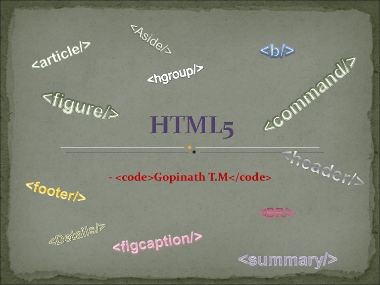 HTML5 with examples
