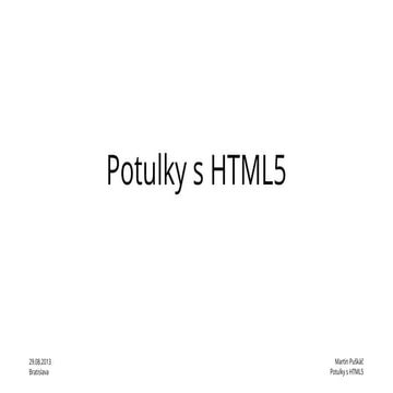 Potulky s HTML5