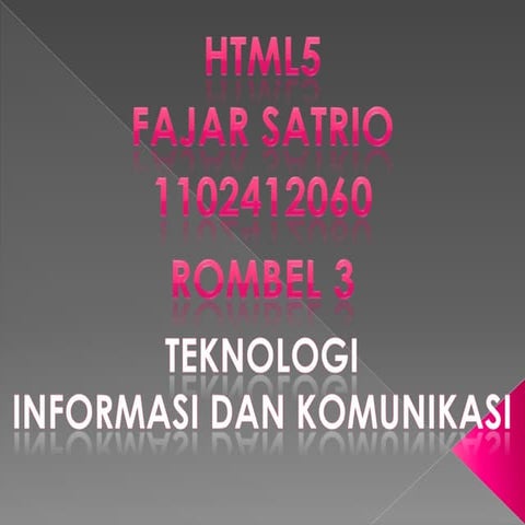 Fajar satrio Html5