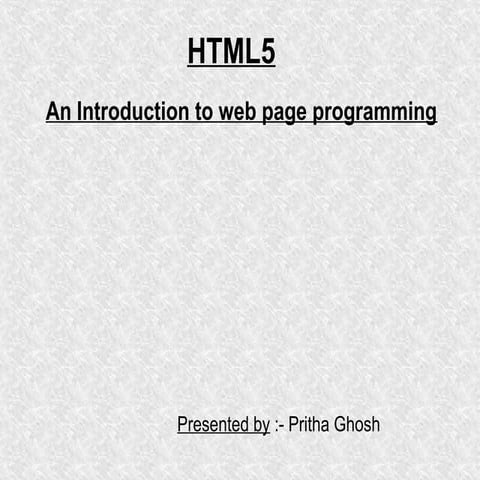 Html5 | PPT