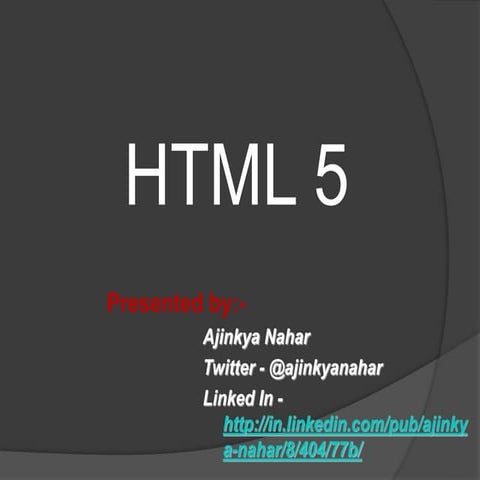 Html 5 | PPT
