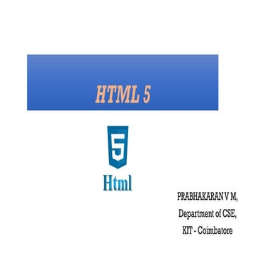 Html 5 | PPT
