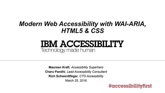 Html5 aria-css-ibm-csun-2016