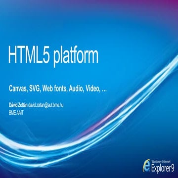 A HTML5 platform demókon keresztül