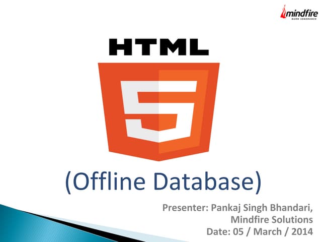 Html5 OffLine Database | PPT