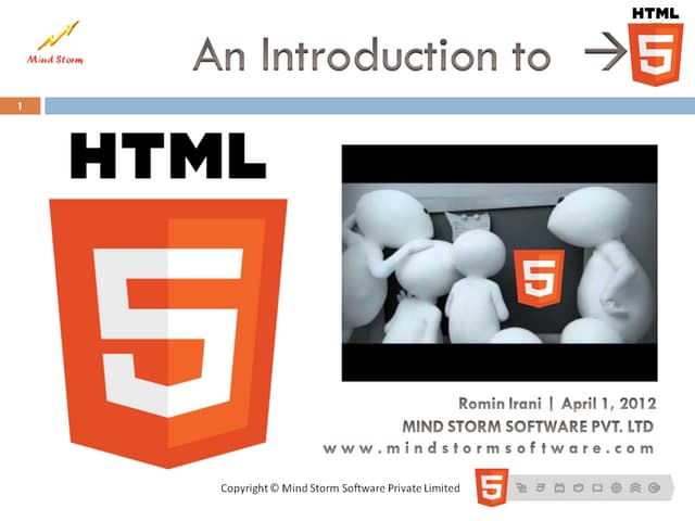 HTML5 Webinar - Mind Storm Software