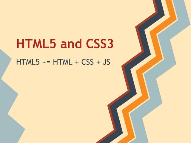HTML 5 and CSS 3