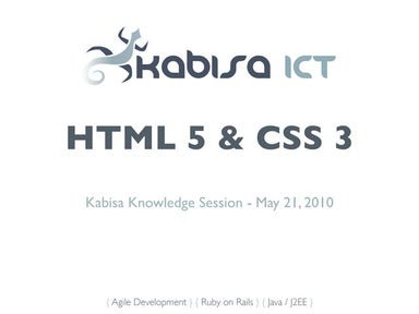 HTML 5 & CSS 3