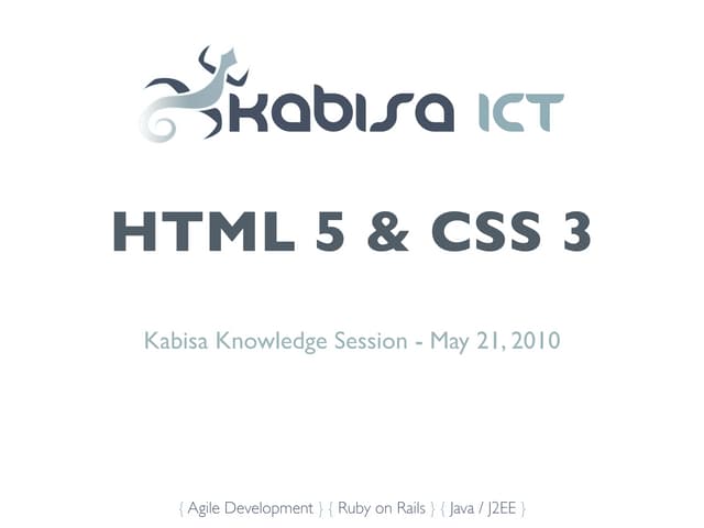 HTML 5 & CSS 3