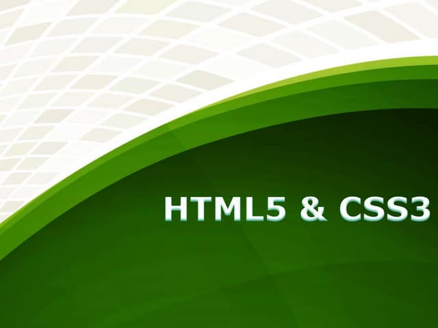 Html5 &&& css3 | PPT