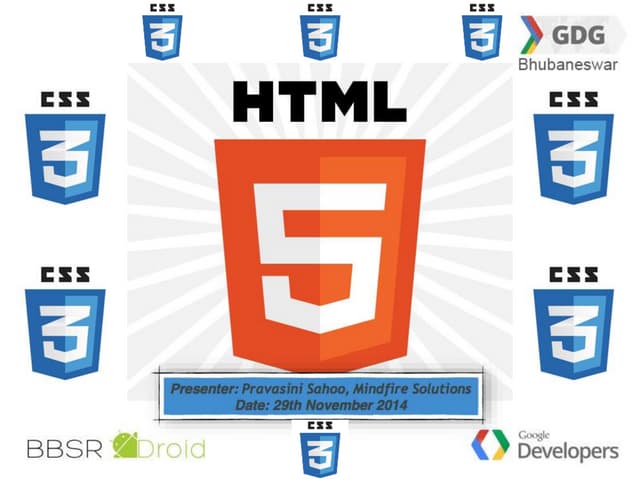 Introduction to HTML5 & CSS3 | PPTX | Web Design and HTML | Internet