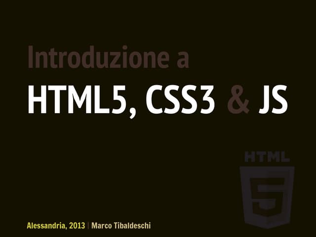 HTML5 + CSS 3 + JS