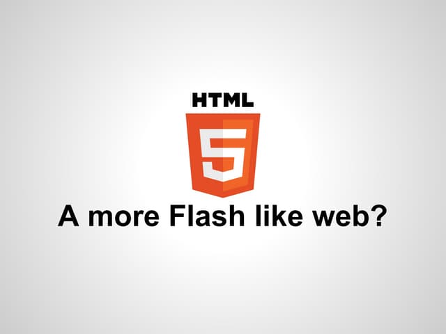 A More Flash Like Web?