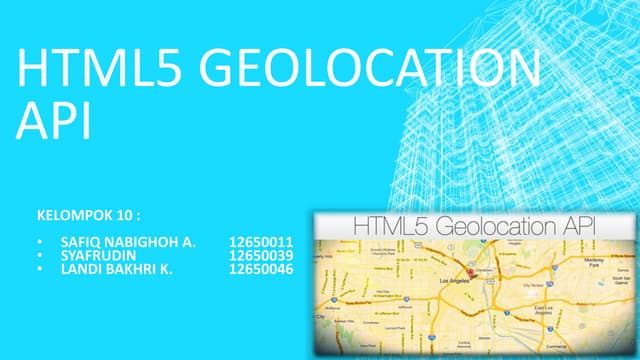 Html5 geolocation api