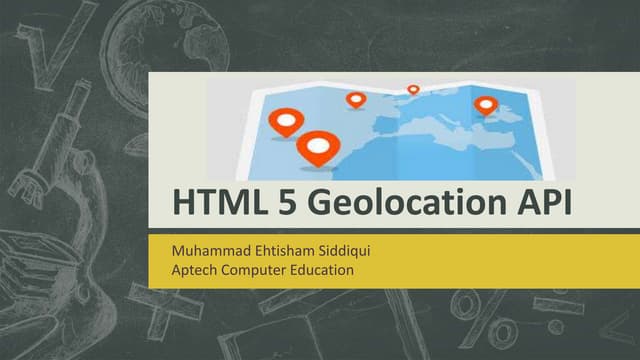 Html 5 geolocation api 