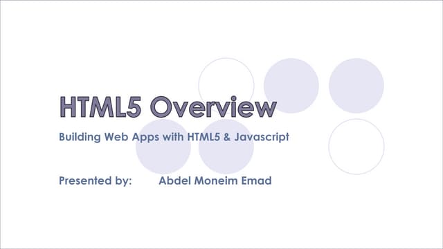 Html5 Overview