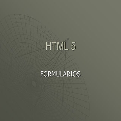 Html 5: formularios