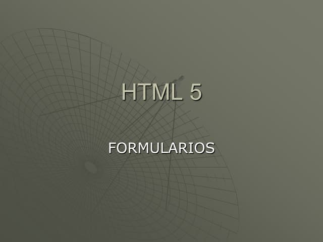 Html 5: formularios