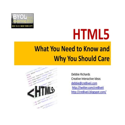 Html5- what you need to know and why you should care