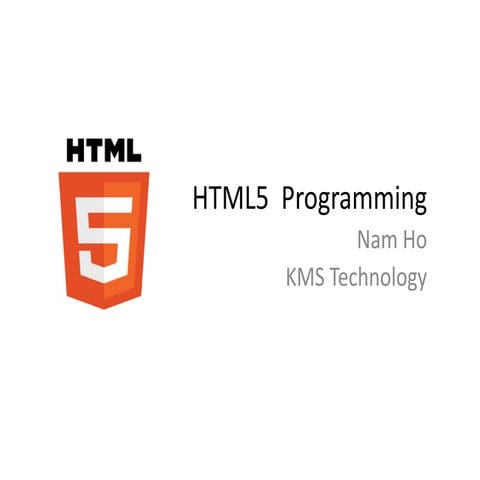 HTML5 Programming | PPT