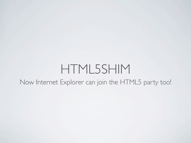 HTML5shim
