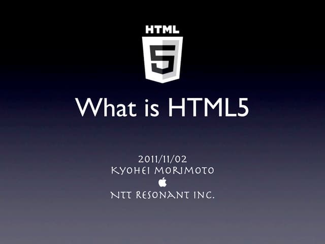 What is HTML5