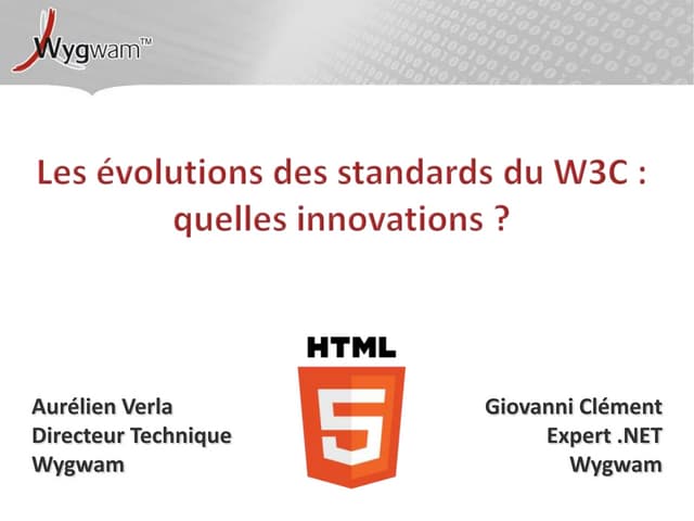 HTML5 W3C Conference Euratechnologie