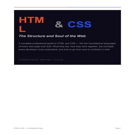HTML CSS Basics | PDF