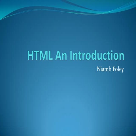 HTML an introduction | PPT