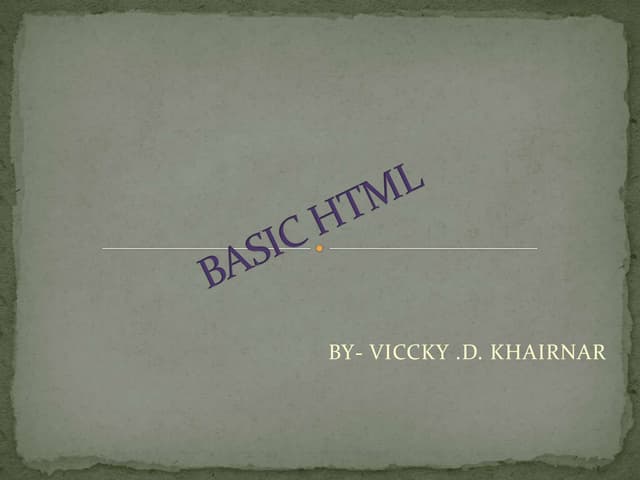 Html basic