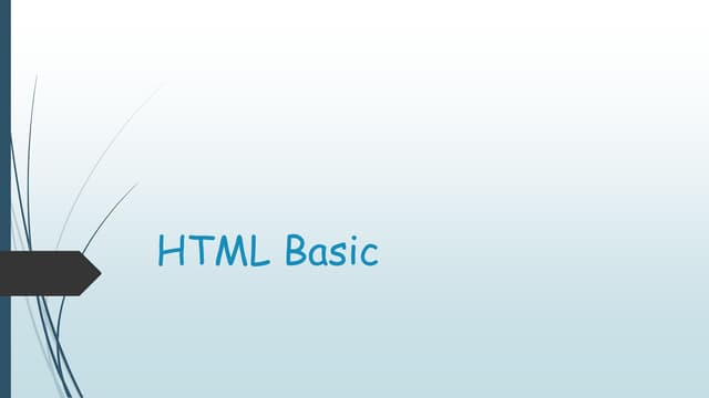 Html basic | PPT
