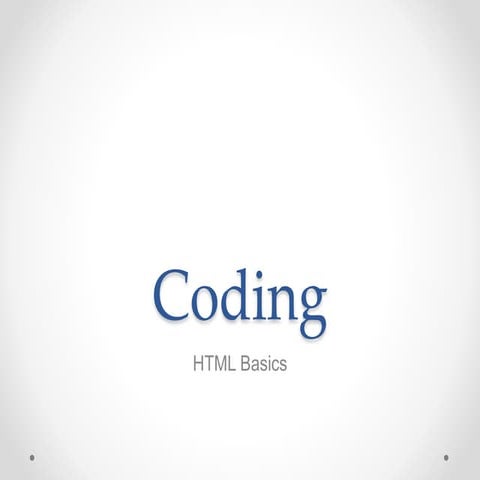 Html coding | PPT