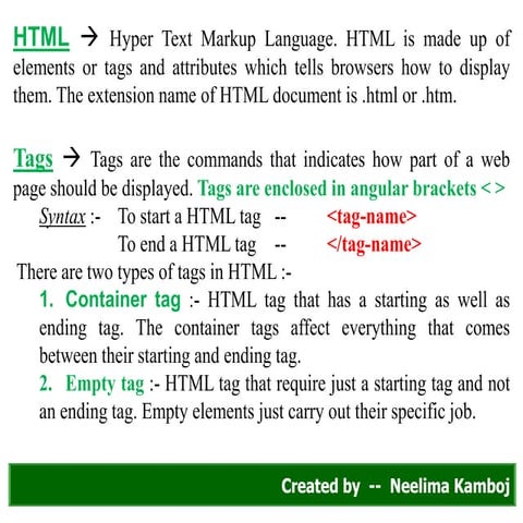 Html complete | PPT