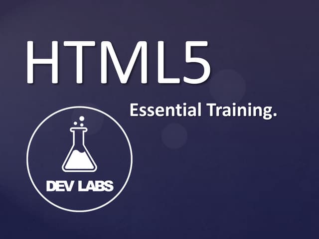 HTML5 Essential Training