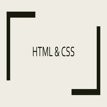 Html&css slideshare | PPT