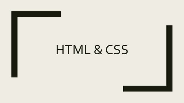 Html&amp;css   slideshare