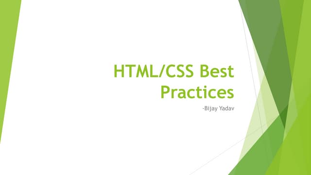 Html css best_practices | PPT