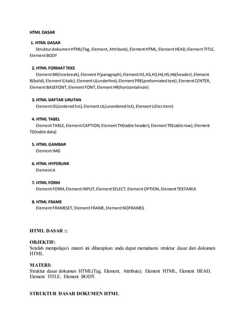 Html dasar